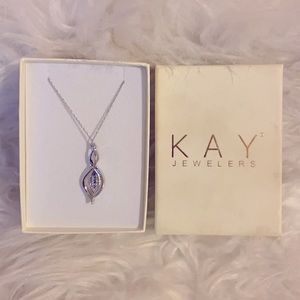 ✨💎Kay Jewelers- NWT Sterling silver diamond and sapphire necklace💎✨